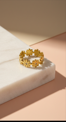 Gold Daisy Flower Ring