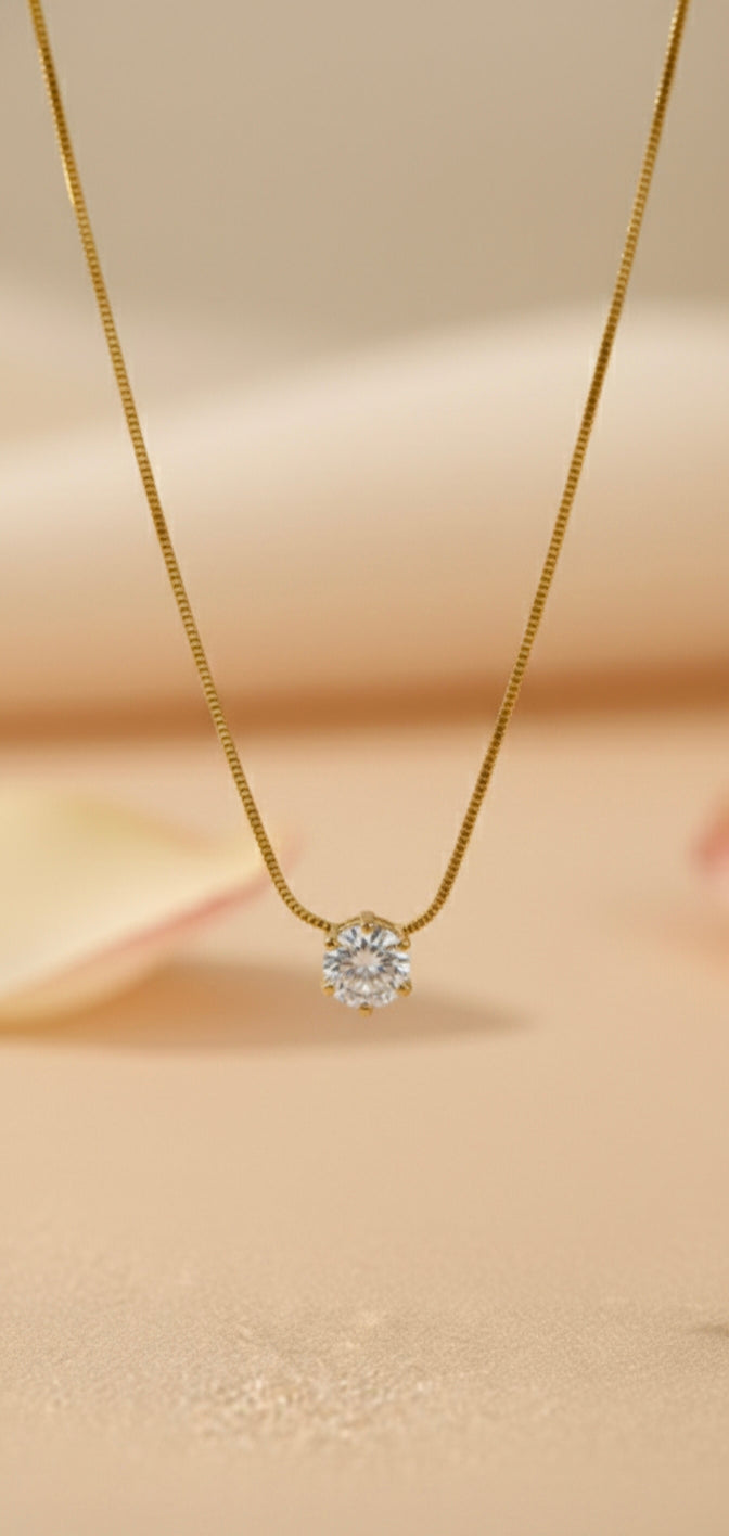Solitaire Diamond Necklace